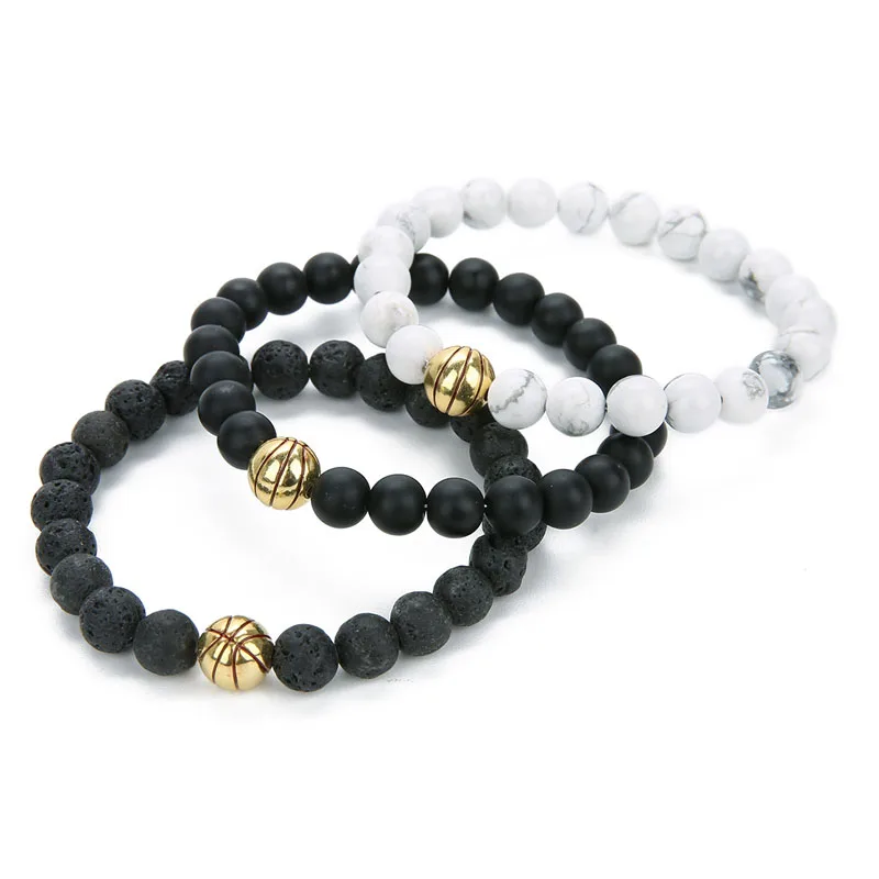 2019 Lava Rock Stone Bead Bracelets Basketball Bracelet For Men Women Basketball Game Gift For Him Pulseira Masculina LY-05
2019 Lava Rock Stone Bead Bracelets Basketball Bracelet For Men Women Basketball Game Gift For Him Pulseira Masculina LY-05