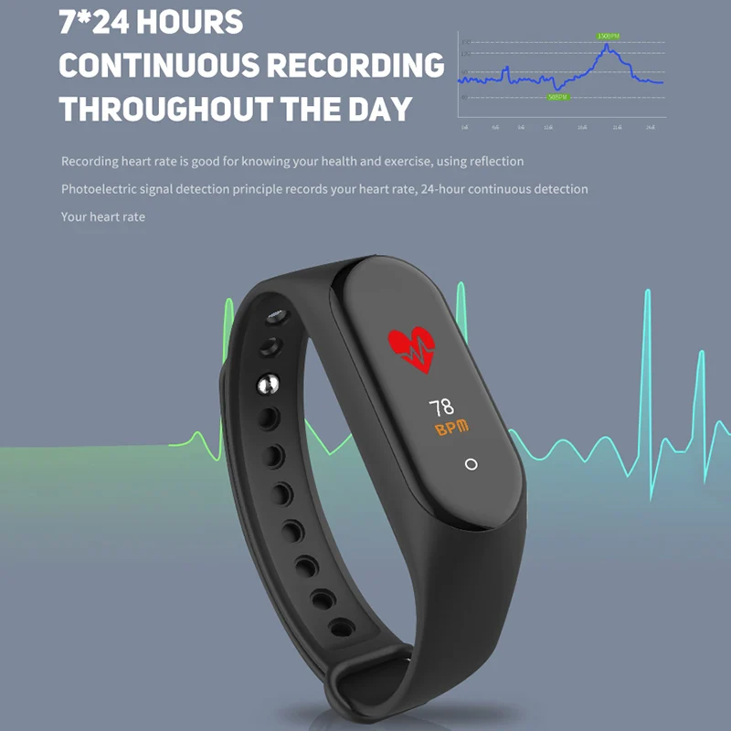New Men Women Smart Bracelet Blood Pressure Heart Rate Sports Sleep Monitoring Watch DOM668
New Men Women Smart Bracelet Blood Pressure Heart Rate Sports Sleep Monitoring Watch DOM668