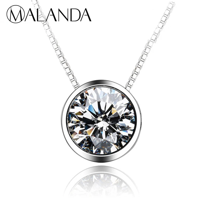 MALANDA Brand New Round Pendant Necklace Silver Color Cubic Zircon Crystal Statement Necklaces For Women Fashion Jewelry Gift
MALANDA Brand New Round Pendant Necklace Silver Color Cubic Zircon Crystal Statement Necklaces For Women Fashion Jewelry Gift