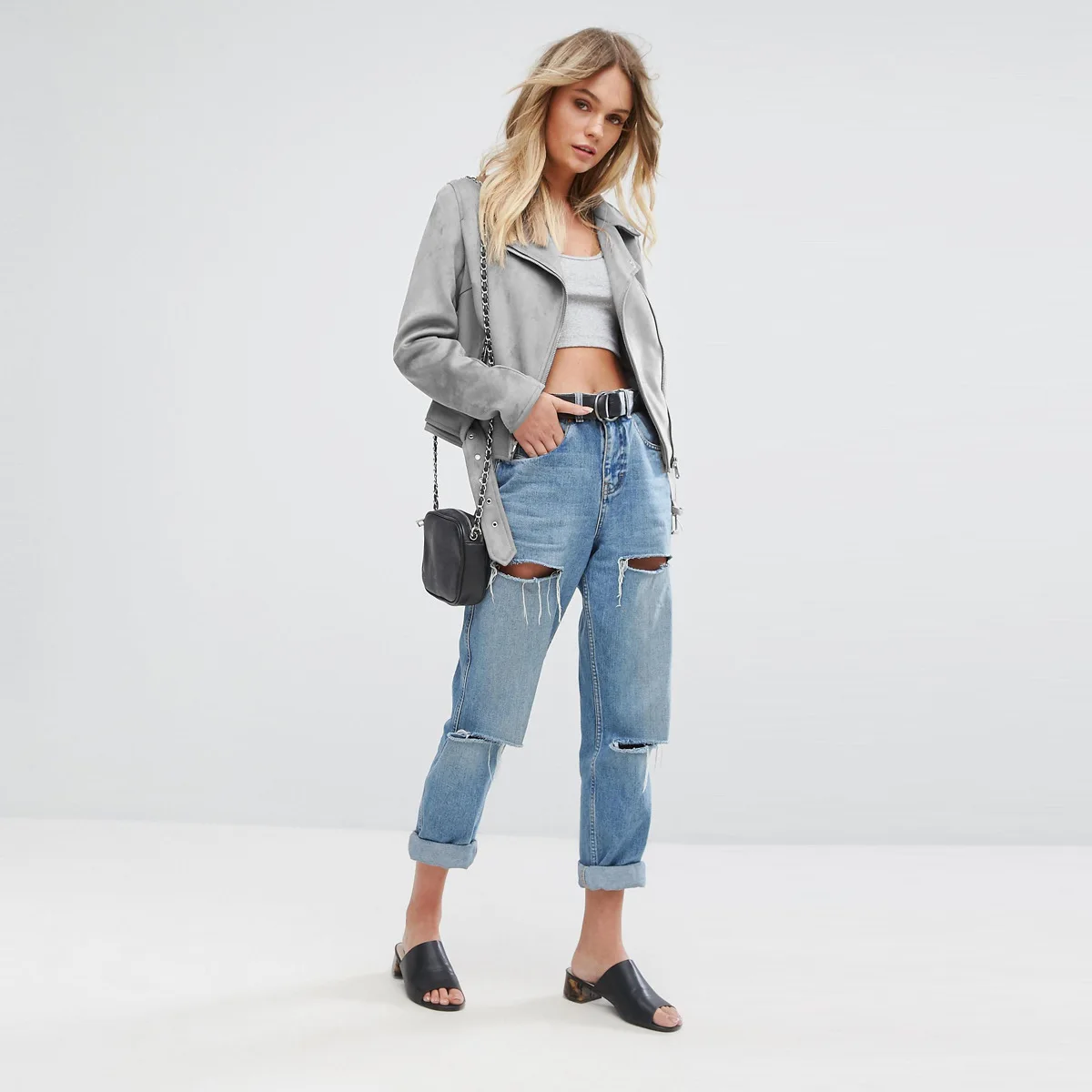 2019 Suede Flip Collar Zipper Short Street Ethos Quality Grey Locomotive Jacket Women Jackets and Coats
2019 Suede Flip Collar Zipper Short Street Ethos Quality Grey Locomotive Jacket Women Jackets and Coats