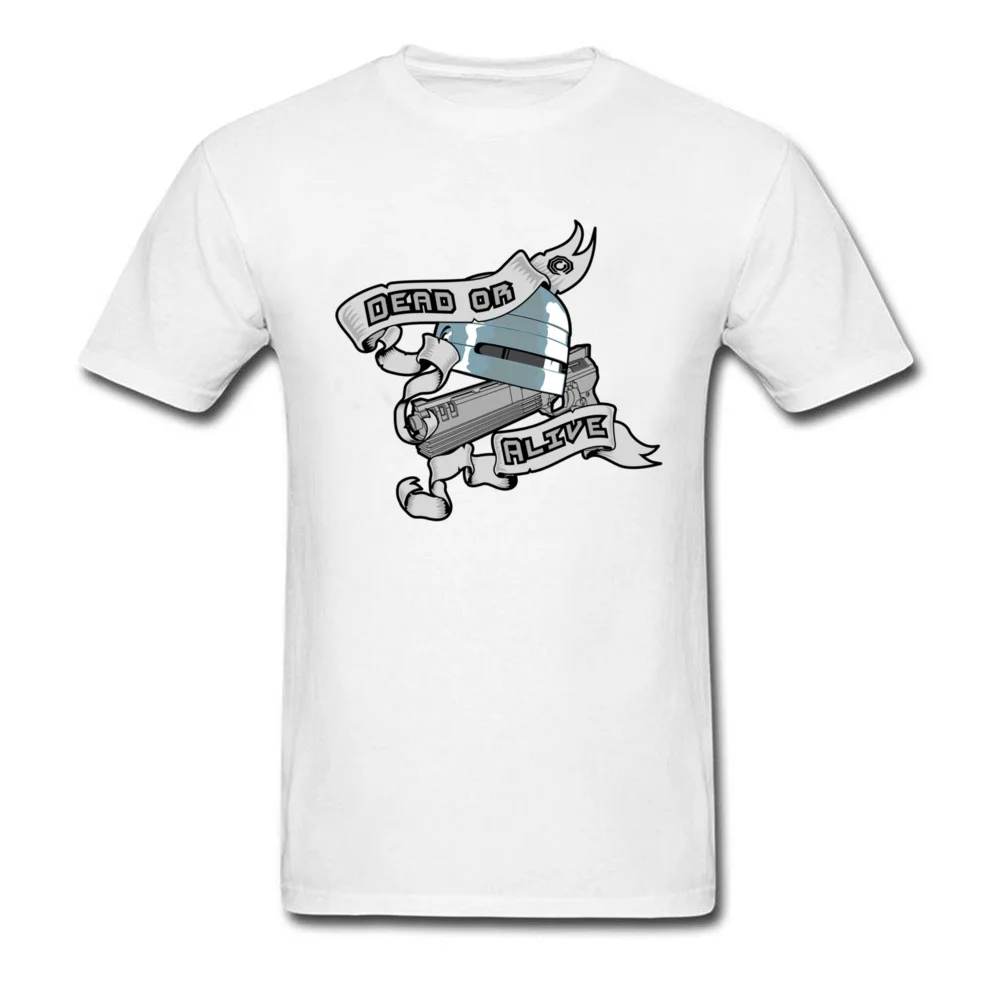 Dead or alive Funky Short Sleeve Custom Top T-shirts Pure Cotton O-Neck Adult Tops Shirts Unique Clothing Shirt Summer/Autumn Dead or alive white