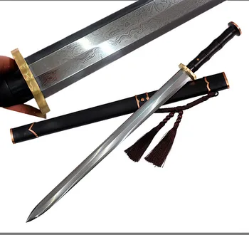 Chinese Sword 8 Side Folded Steel Double Edge Sharp Han Jian Ebony Wood Saya Dragon Knife Fitted Full Tang
Chinese Sword 8 Side Folded Steel Double Edge Sharp Han Jian Ebony Wood Saya Dragon Knife Fitted Full Tang