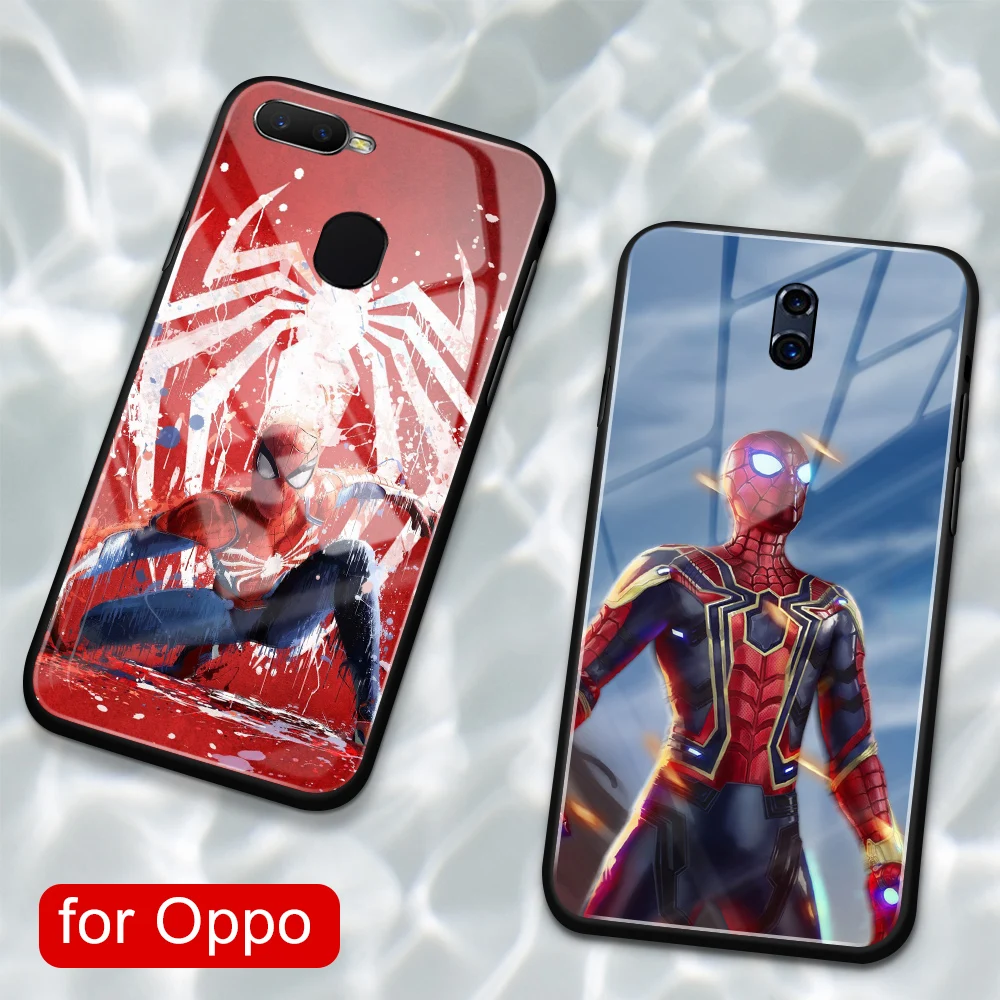 For Oppo R9 case glass back spiderman cover case for Oppo R9 R9S R11 R11S Plus R17 R15 F9 Pro Find X A7X Reno
For Oppo R9 case glass back spiderman cover case for Oppo R9 R9S R11 R11S Plus R17 R15 F9 Pro Find X A7X Reno