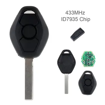433MHz 3 Buttons Portable Remote Car Key with PCF7935 Chip and HU92 Blade for BMW EWS System X3 X5 Z3 Z4 1/3/5/7 Series
433MHz 3 Buttons Portable Remote Car Key with PCF7935 Chip and HU92 Blade for BMW EWS System X3 X5 Z3 Z4 1/3/5/7 Series