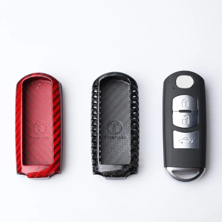 

Carbon Fiber Remote Key Fob Case Shell Cover For Mazda 2 3 5 6 8 M3 M5 M6 CX-3 CX-5 CX-7 CX-9 MX-5 Car Accessories Stickers