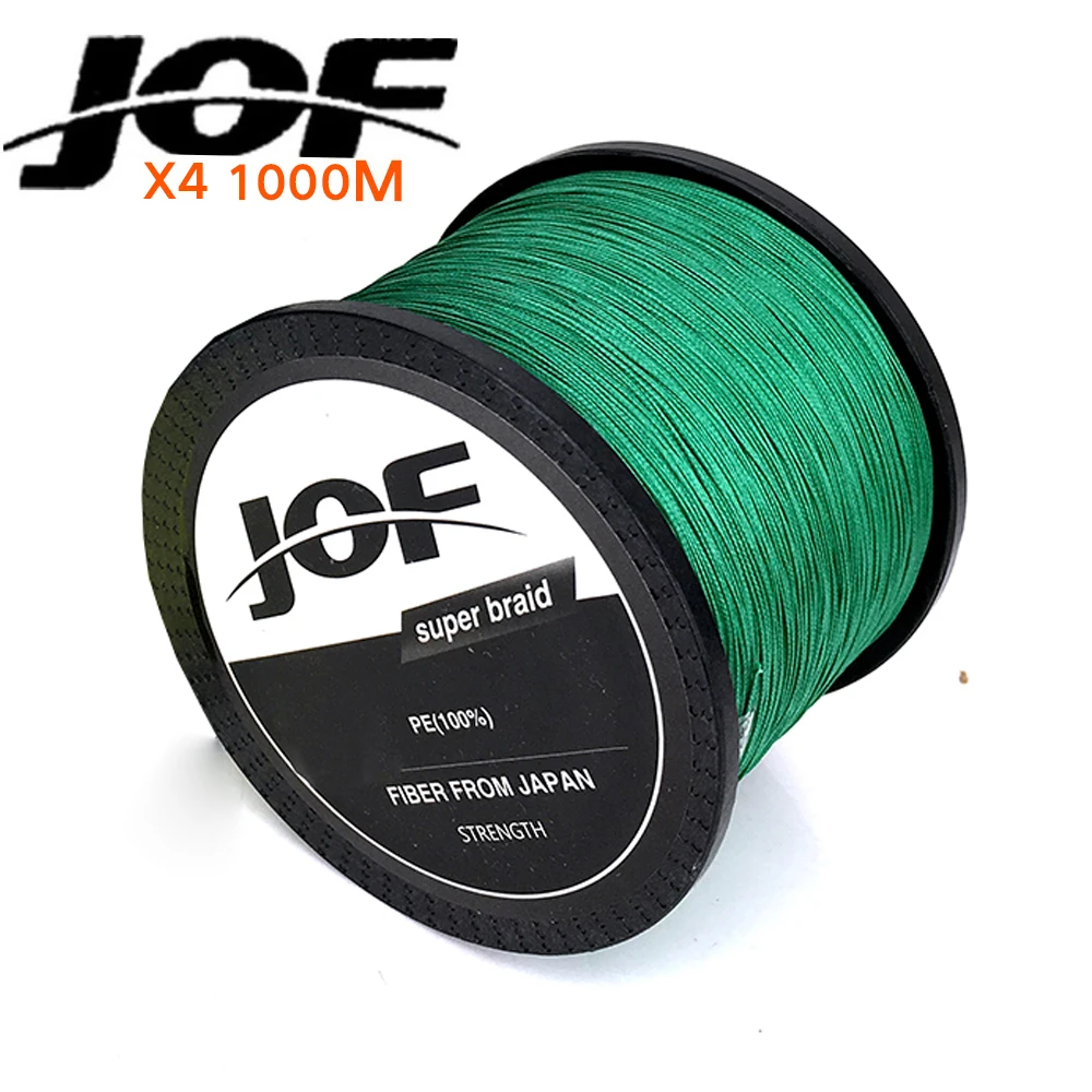 Image 1000M Multifilament Fishing Line 100% PE Braided 4 threads fly fishing line for carping fishing 20 30 40 50 60 80 100lb