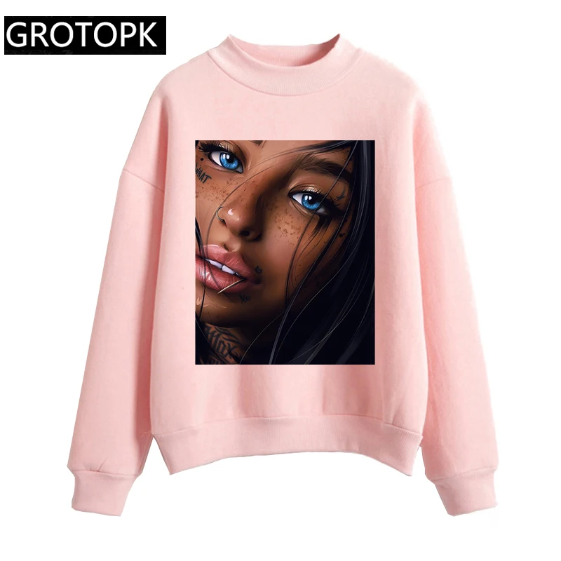Black Girl with Blue Eyes Print Hoody Ladies Autumn Casual Long Sleeve Hoodies Women Sweatshirts Pink&white Grunge Punk Hoodie
Black Girl with Blue Eyes Print Hoody Ladies Autumn Casual Long Sleeve Hoodies Women Sweatshirts Pink&white Grunge Punk Hoodie