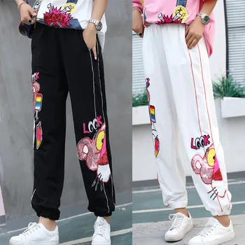 Women's Fashion Spring Harem Pants Cartoon Cute Sequins Young Ladies Trousers Casual Pants Lovely Long Black Loose Pants NS946
Women's Fashion Spring Harem Pants Cartoon Cute Sequins Young Ladies Trousers Casual Pants Lovely Long Black Loose Pants NS946