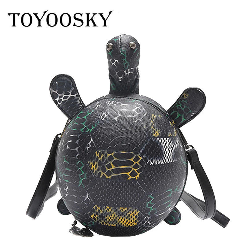 

TOYOOSKY Personality PU Leather Turtle Handbag Women New Design Animal Shaped Phone Bags Tortoise Messenger Bag Famous Brand