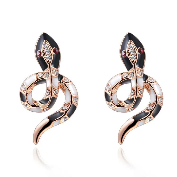 ROXI Charms Stud Earrings for Women Rose Gold Black Snake Women Earrings Female Party Fashion Jewelry pendientes mujer moda
ROXI Charms Stud Earrings for Women Rose Gold Black Snake Women Earrings Female Party Fashion Jewelry pendientes mujer moda