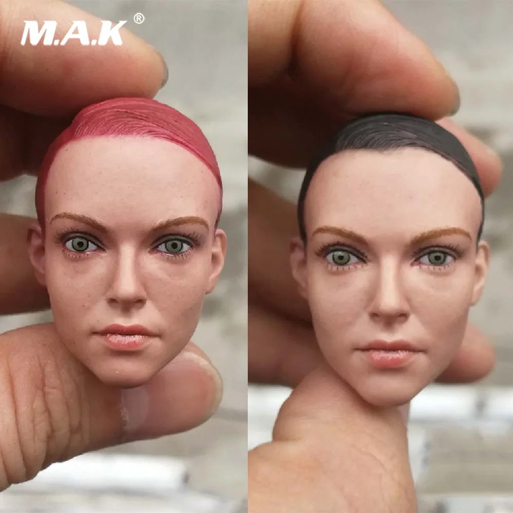 1/6 Scale Female Head Sculpt Jedi Agent Tracey Gril Carved with Red/Black Hard Hair Model for 12'' Action Figure Body | Игрушки и