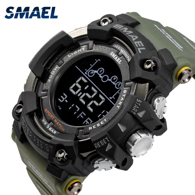Watches Men Digital LED Clock Waterproof Sports relogio masculino Chronograph Alarm Watch 1802 Army Green Digital Military Watch
Watches Men Digital LED Clock Waterproof Sports relogio masculino Chronograph Alarm Watch 1802 Army Green Digital Military Watch