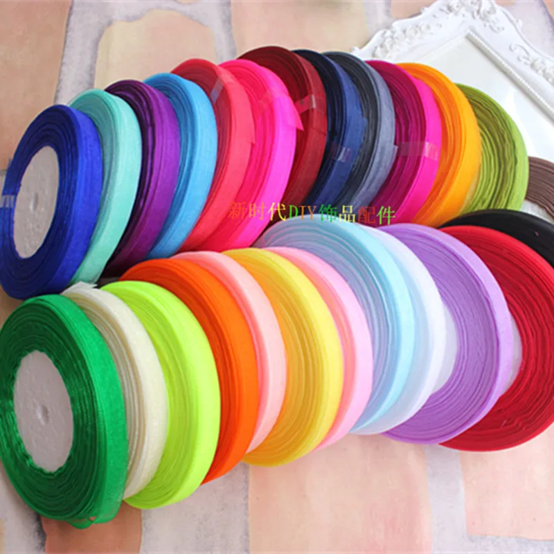 New 10 MM 50 Yards Organza Silk Ribbon Chiffon Roll Sewing Fabric Supplie Accessorie Craft Diy Gift Wrapping Wedding Decoration.
New 10 MM 50 Yards Organza Silk Ribbon Chiffon Roll Sewing Fabric Supplie Accessorie Craft Diy Gift Wrapping Wedding Decoration.