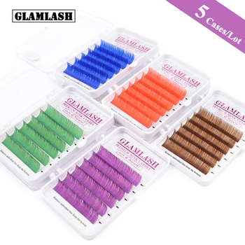 GLAMLASH 5 Cases/Lot natural Blue Brown Green Red Color Eyelash Extension Premium Individual Faux Mink Soft False Lashes cilios
GLAMLASH 5 Cases/Lot natural Blue Brown Green Red Color Eyelash Extension Premium Individual Faux Mink Soft False Lashes cilios