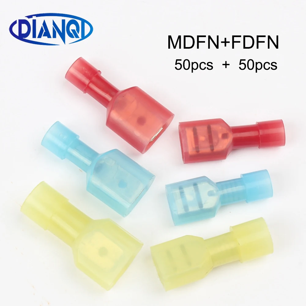 MDFN+FDFN1.25-250 2-250 5.5-250 MDFN FDFN NYLON brass Male Female male Insulated Spade joint Connector Crimp Terminal Connectors
MDFN+FDFN1.25-250 2-250 5.5-250 MDFN FDFN NYLON brass Male Female male Insulated Spade joint Connector Crimp Terminal Connectors