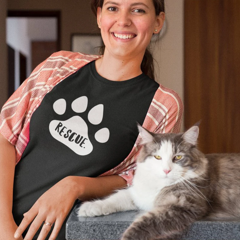 Dog Cat Paw Kawaii T Shirt Women Causal Short Sleeve Rescue Print Tshirt Plus Size Korean Style Womens Clothing Drop Shipping
Dog Cat Paw Kawaii T Shirt Women Causal Short Sleeve Rescue Print Tshirt Plus Size Korean Style Womens Clothing Drop Shipping