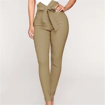 Fashion Women High Waist Casual Pants Fashion Ladies Bowknot Long Slim Skinny Pants Bandage Elastic Pencil Trousers With Sashes
Fashion Women High Waist Casual Pants Fashion Ladies Bowknot Long Slim Skinny Pants Bandage Elastic Pencil Trousers With Sashes