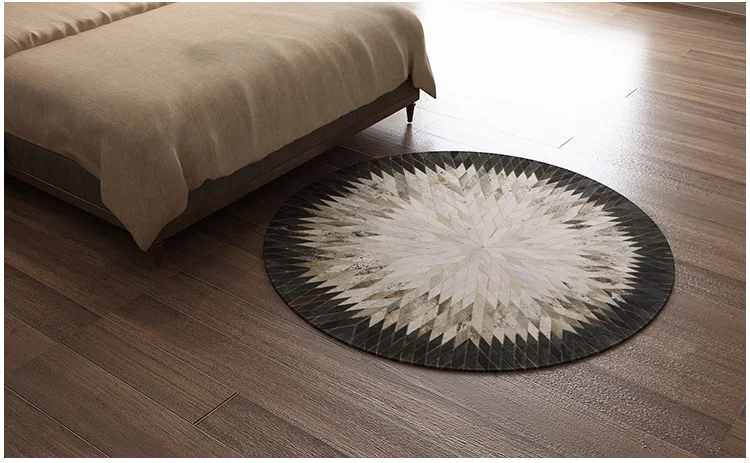 Fashionable art carpet 100% natural genuine cowhide leather leather patchwork carpet
Fashionable art carpet 100% natural genuine cowhide leather leather patchwork carpet
