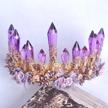 Baroque Purple Red Crystal Column Bride Tiaras and Crown Flower Noiva Princess Diadem Jewelry Bridal Wedding Hair Accessories JL
Baroque Purple Red Crystal Column Bride Tiaras and Crown Flower Noiva Princess Diadem Jewelry Bridal Wedding Hair Accessories JL