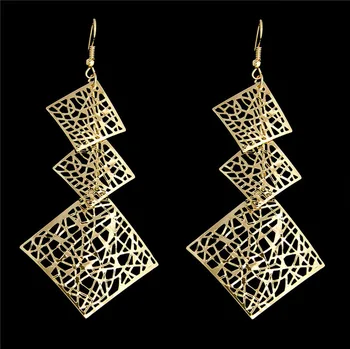 H:HYDE Charming design Bohemia Vintage Ethnic Gold Color Square pendant shape dangle earrings For Women wholesale 2 Colors
H:HYDE Charming design Bohemia Vintage Ethnic Gold Color Square pendant shape dangle earrings For Women wholesale 2 Colors