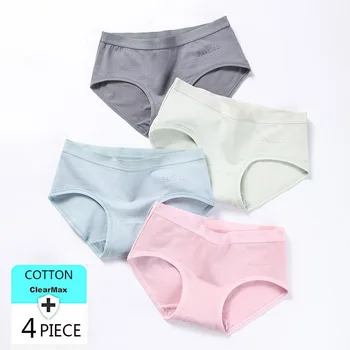 LANGSHA 4Pcs/lot Sexy Women Panties Cotton Solid Girls Briefs Girls Healthy Lingerie Sexy Seamless Female Underpants Size XXL
LANGSHA 4Pcs/lot Sexy Women Panties Cotton Solid Girls Briefs Girls Healthy Lingerie Sexy Seamless Female Underpants Size XXL