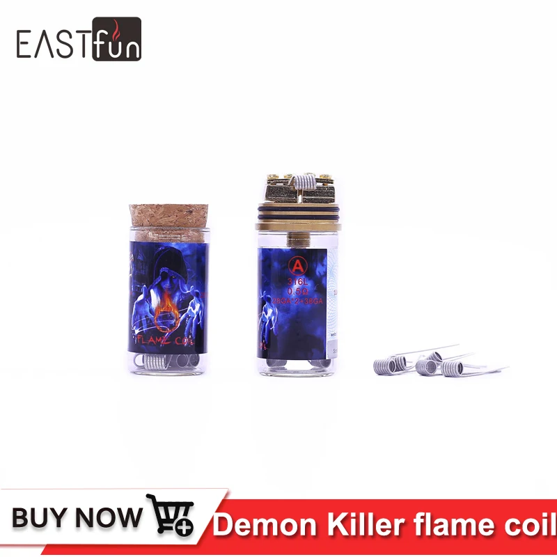 Original Electronic Cigarette Demon killer Flame coils A B C D E F Style Premade Coil wire SS316 Coil For RDA RTA Atomizer Tank
Original Electronic Cigarette Demon killer Flame coils A B C D E F Style Premade Coil wire SS316 Coil For RDA RTA Atomizer Tank