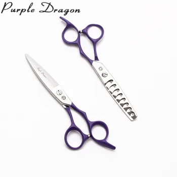 Hair Scissors Z9122 6" Japan 440C Purple Dragon Violet Handle Barber Scissors Cutting Shears Thinning Scissors Slippery Scissors
Hair Scissors Z9122 6" Japan 440C Purple Dragon Violet Handle Barber Scissors Cutting Shears Thinning Scissors Slippery Scissors