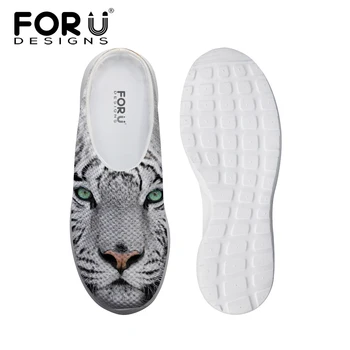 FORUDESIGNS Fashion Summer Women's Sandals Casual Slip-on Breathable Mesh Shoes 3D Animal White Tiger Head Printed Flat Shoes
FORUDESIGNS Fashion Summer Women's Sandals Casual Slip-on Breathable Mesh Shoes 3D Animal White Tiger Head Printed Flat Shoes