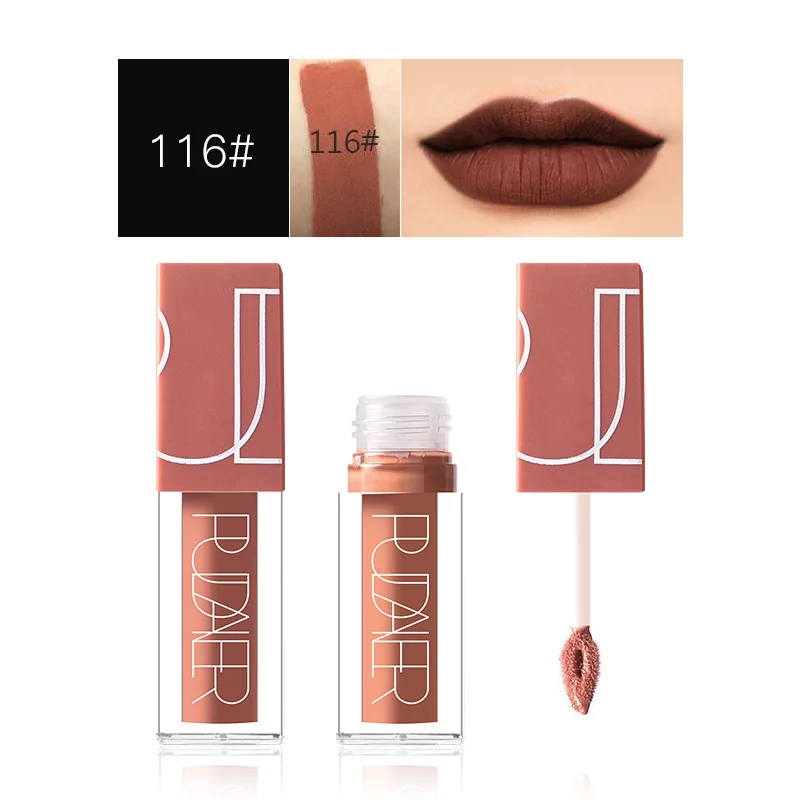 Waterproof matt lip stick Moisturizer velvet Smooth lasting matte Liquid lipstick Brown Lip Gloss Cosmetic Beauty Makeup
Waterproof matt lip stick Moisturizer velvet Smooth lasting matte Liquid lipstick Brown Lip Gloss Cosmetic Beauty Makeup