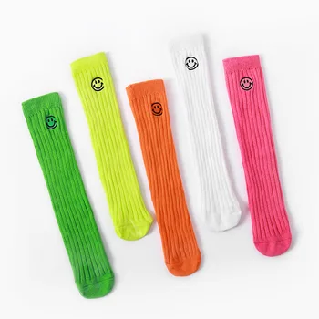 Fashion Autumn Baby Girl Long Tube Socks Cute Smile Face Pattern Fluorescent Color Cotton Socks for Adult Children Girls Socks
Fashion Autumn Baby Girl Long Tube Socks Cute Smile Face Pattern Fluorescent Color Cotton Socks for Adult Children Girls Socks