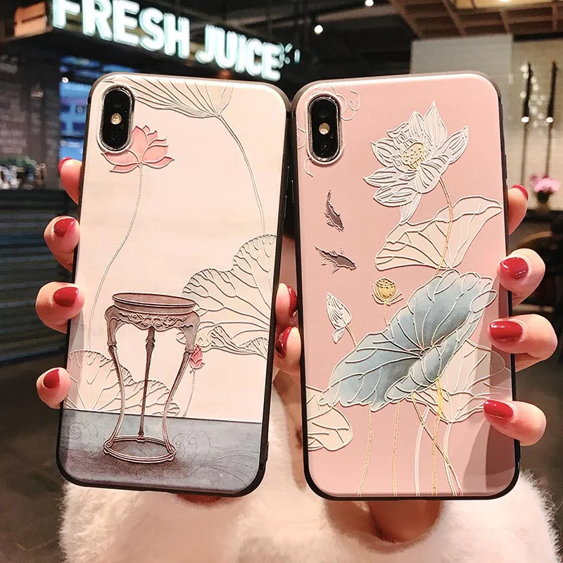 Retro float sculpture phone case for iPhone6 6S 7 Flower for phone case iPhone7P 8 8P Simple phone case for iPhoneX XS XR MAX
Retro float sculpture phone case for iPhone6 6S 7 Flower for phone case iPhone7P 8 8P Simple phone case for iPhoneX XS XR MAX