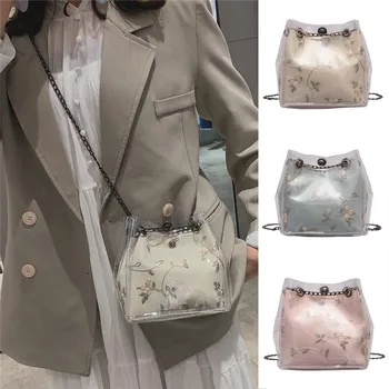 2019New Women Elegant Transparent Clear Jelly PVC Floral Embroidery Chain Crossbody Bag Solid Casual Shoulder Bag Purse Handbag
2019New Women Elegant Transparent Clear Jelly PVC Floral Embroidery Chain Crossbody Bag Solid Casual Shoulder Bag Purse Handbag