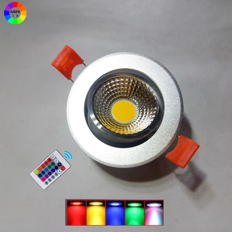 LED Downlight RGB Changeable 3W 6W 9W 12W LED Ceiling downlight RGB Remote Control Foyer Bulb Recessed in Light Living room lamp
LED Downlight RGB Changeable 3W 6W 9W 12W LED Ceiling downlight RGB Remote Control Foyer Bulb Recessed in Light Living room lamp