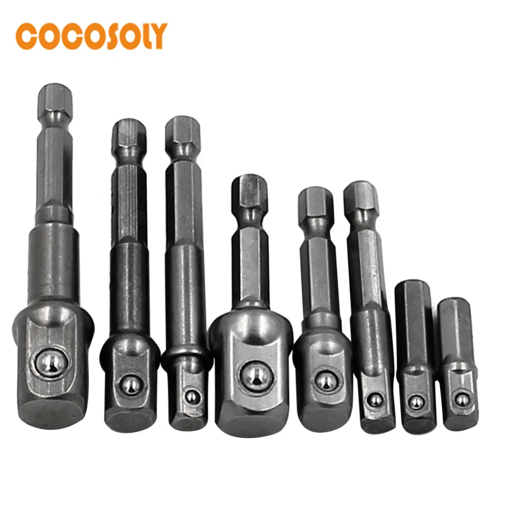 8Pcs Socket Adapte Bits Set Hex Drill Nut Driver Power Shank 1/4" 3/8" 1/2" Connecting Rod Head Extension Drill Bits Bar Wrench
8Pcs Socket Adapte Bits Set Hex Drill Nut Driver Power Shank 1/4" 3/8" 1/2" Connecting Rod Head Extension Drill Bits Bar Wrench