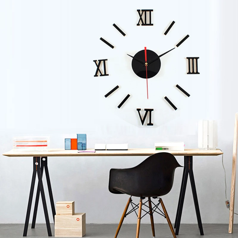 Rome Digital Design DIY 3D Clock Quartz Watch Wall Clock Sticker Modern creative Black White Quiet Bedroom Acrylic Wall Clocks
Rome Digital Design DIY 3D Clock Quartz Watch Wall Clock Sticker Modern creative Black White Quiet Bedroom Acrylic Wall Clocks