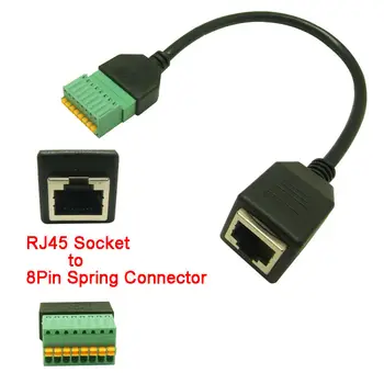 10pcs RJ45 cable Terminal block to RJ45 female Network Adapter Converter RJ45 8P8C socket TO 8 PIN TERMINAL BLOCK ADAPTER CABLE
10pcs RJ45 cable Terminal block to RJ45 female Network Adapter Converter RJ45 8P8C socket TO 8 PIN TERMINAL BLOCK ADAPTER CABLE