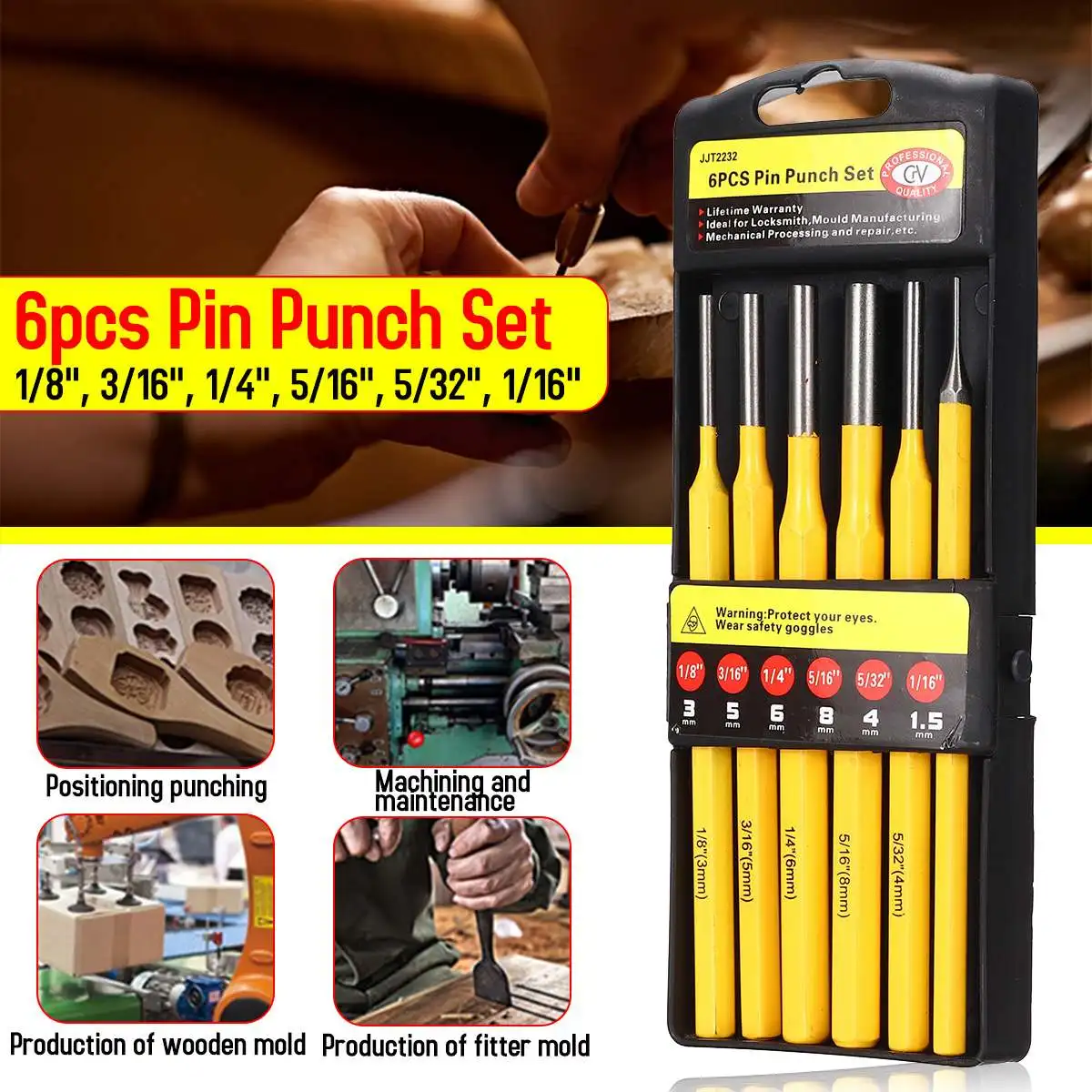 5-Pieces-Set 5pce Silverline Pc13 Centre Punch Set