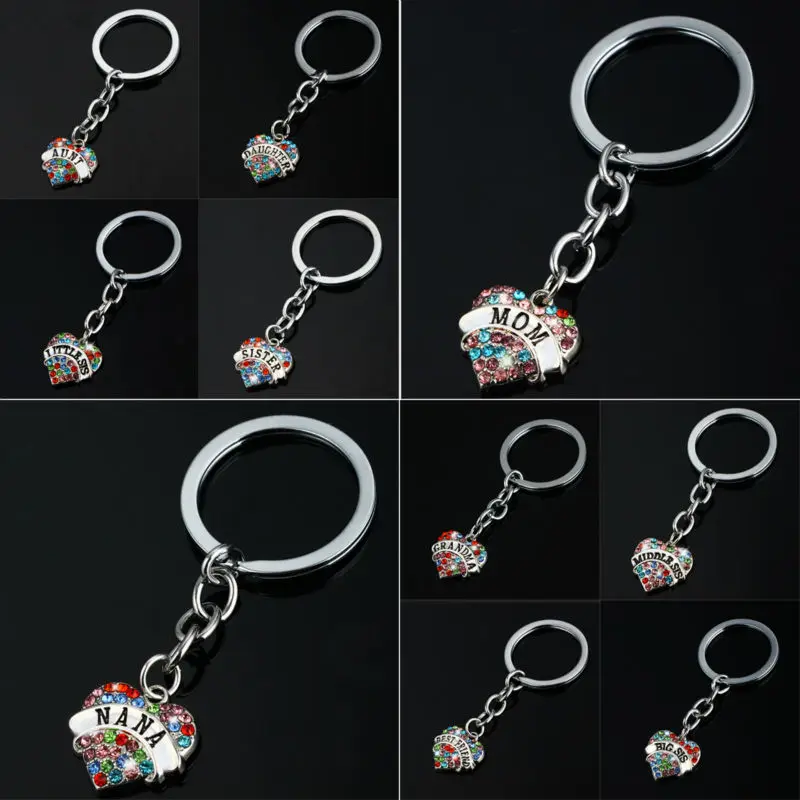 Crystal Heart Keyring Mom NaNA Niece Aunt Sister Best Friend Keychain Mother's Day Key Chain Ring Mom Gifts Jewelry Family
Crystal Heart Keyring Mom NaNA Niece Aunt Sister Best Friend Keychain Mother's Day Key Chain Ring Mom Gifts Jewelry Family