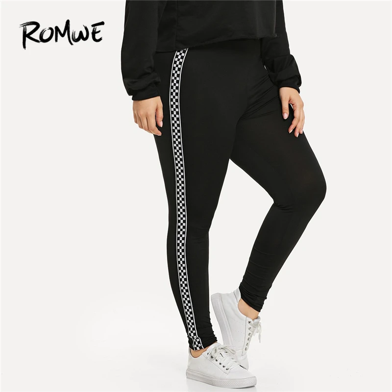 Romwe Sport Plus Size Black Plaid Contrast Checkered Skinny Leggings Fitness Yoga Pants Gym Women 2019 Sportswear Yoga Tights
Romwe Sport Plus Size Black Plaid Contrast Checkered Skinny Leggings Fitness Yoga Pants Gym Women 2019 Sportswear Yoga Tights