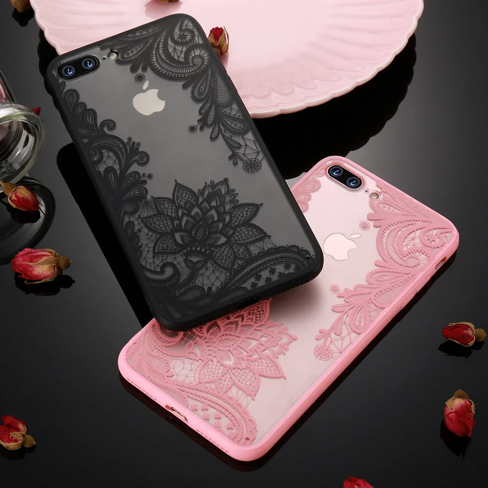 Чехол для телефона KISSCASE iPhone 11 12 Pro Max XS XR роскошный чехол с кружевными цветами X 5 5S SE