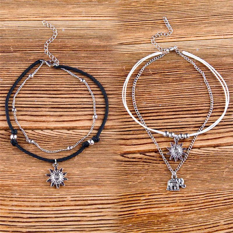 Vintage Boho Multi Layer Beads Sun Elephant Anklets For Women Cotton Handmade Chain Foot Party Beach Jewelry Gift Pendent Anklet
Vintage Boho Multi Layer Beads Sun Elephant Anklets For Women Cotton Handmade Chain Foot Party Beach Jewelry Gift Pendent Anklet
