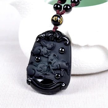 Natural Obsidian Crystal Pendant Chinese 12 Zodiac Monkey Snake Tiger Rabbit With Luck Chain For Men/Women Necklace Pendants
Natural Obsidian Crystal Pendant Chinese 12 Zodiac Monkey Snake Tiger Rabbit With Luck Chain For Men/Women Necklace Pendants