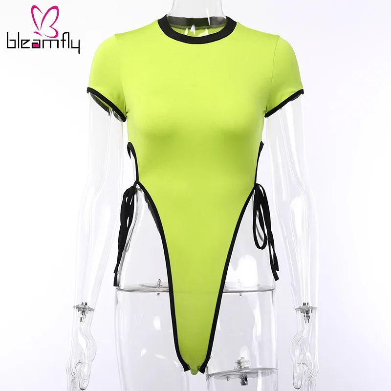 Neon Green Bodysuit Women Sexy Short Sleeve Split High Waist Ladies Lace Up Bodycon Thong Bodysuits Summer Rompers Overalls
Neon Green Bodysuit Women Sexy Short Sleeve Split High Waist Ladies Lace Up Bodycon Thong Bodysuits Summer Rompers Overalls