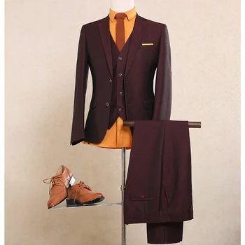 NA07 Tailored Made Mans Suit Customized Formal Suits Grooms Wedding Tuxedos (Coat+Pants+Vest) Two Buttons Male Suits Design 
NA07 Tailored Made Mans Suit Customized Formal Suits Grooms Wedding Tuxedos (Coat+Pants+Vest) Two Buttons Male Suits Design