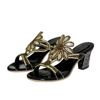 Christia Bella Sexy Women High Heels Sandals Rhinestones Chunky Heels Flower Pattern Ankle Strap Sandals Open Toe Casual Slipper
Christia Bella Sexy Women High Heels Sandals Rhinestones Chunky Heels Flower Pattern Ankle Strap Sandals Open Toe Casual Slipper