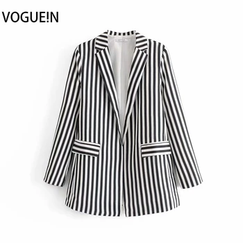 VOGUEIN New Womens Elegant Fashion Black Striped Print Long Sleeve Blazer Suit Coat Wholesale
VOGUEIN New Womens Elegant Fashion Black Striped Print Long Sleeve Blazer Suit Coat Wholesale