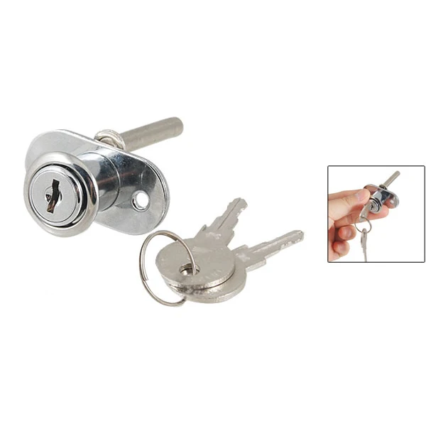Promotion 16mm Cylinder Head Diameter Silver Tone Sliding Door Plunger Lock w Keys
Promotion 16mm Cylinder Head Diameter Silver Tone Sliding Door Plunger Lock w Keys