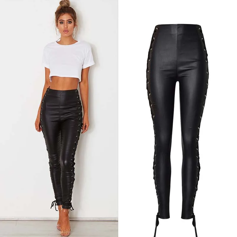 Women's Sexy Fashion Faux Leather Slim Fit Pants Skinny Casual Trousers Ladies Black Full Length Trousers Plus Size
Women's Sexy Fashion Faux Leather Slim Fit Pants Skinny Casual Trousers Ladies Black Full Length Trousers Plus Size