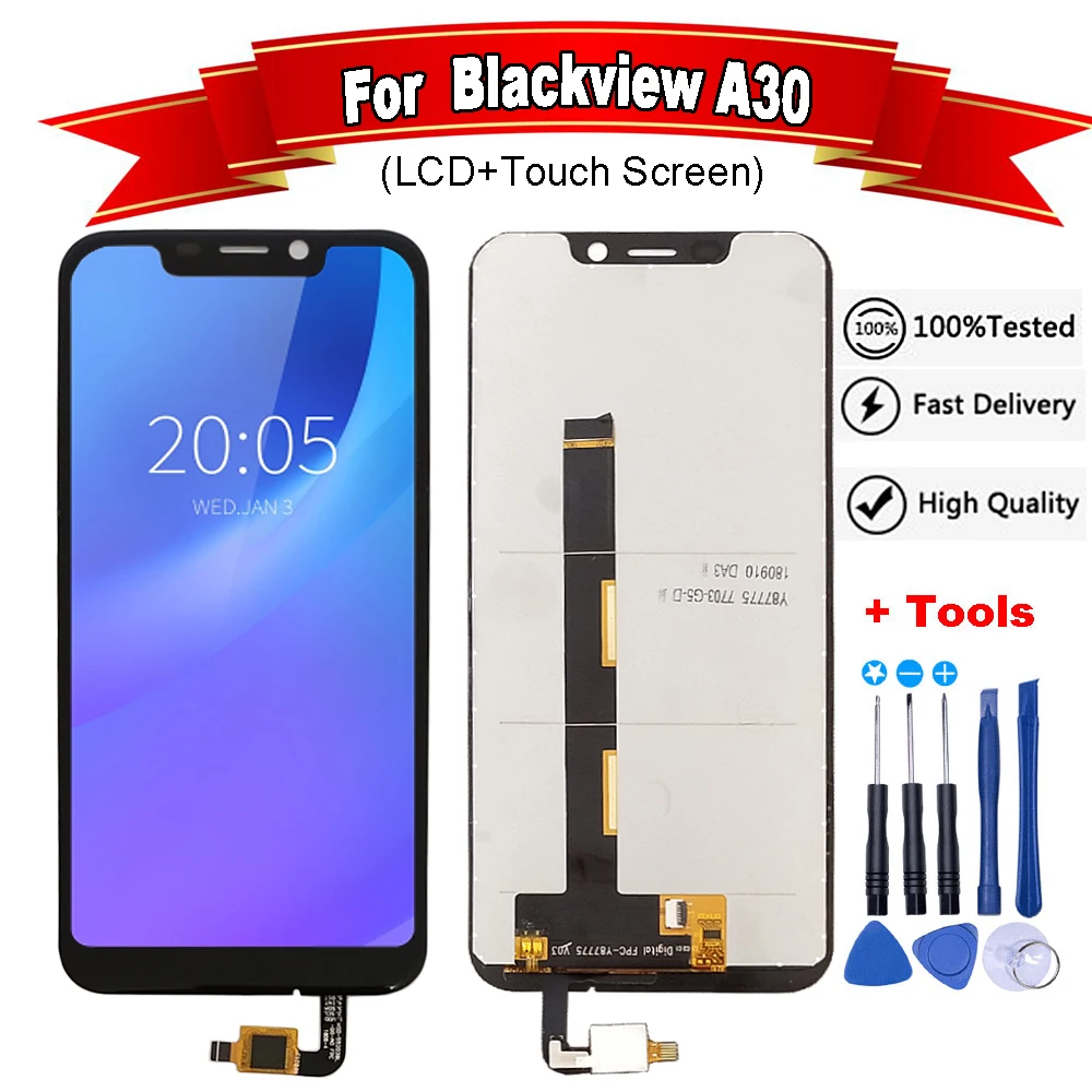 5.5 inch For Blackview A30 LCD Display +Touch Screen 100% Tested Screen Digitizer Assembly Replacement+Free Tools in Stock
5.5 inch For Blackview A30 LCD Display +Touch Screen 100% Tested Screen Digitizer Assembly Replacement+Free Tools in Stock