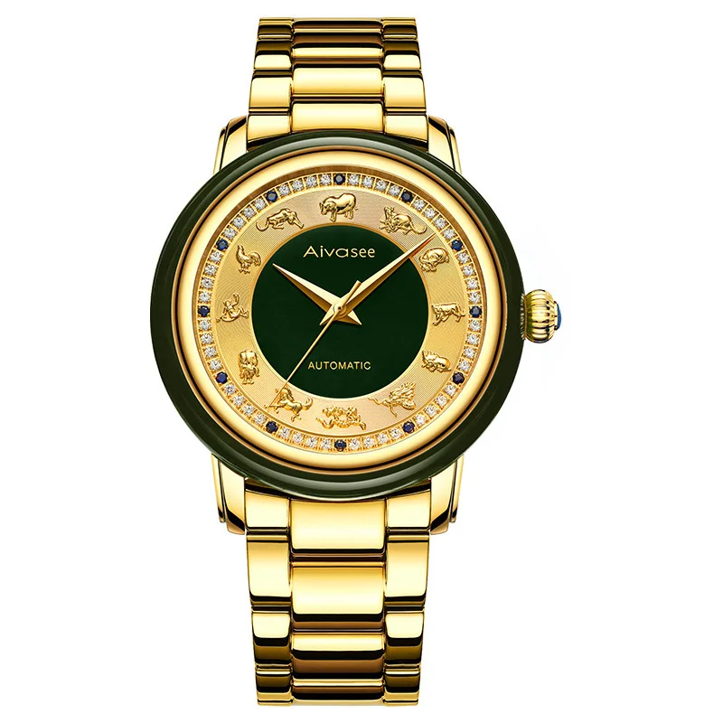 automatic mechanical watches gold set auger 12 zodiac tourbillon watch of wrist of men's and women's leisure style
automatic mechanical watches gold set auger 12 zodiac tourbillon watch of wrist of men's and women's leisure style